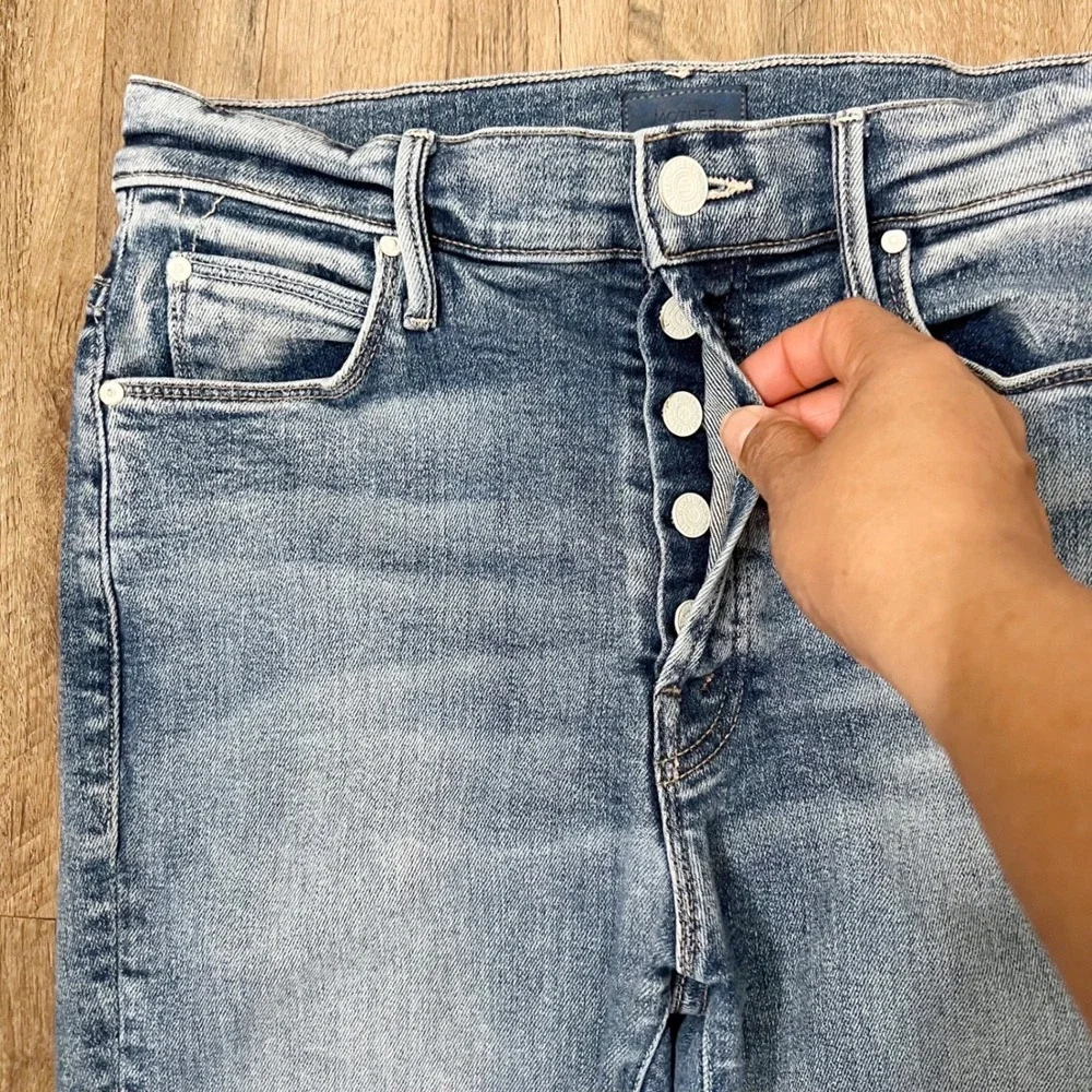 Mother The Stunner Ankle Fray in Whiplash Jeans Size 27 Skinny Jeans